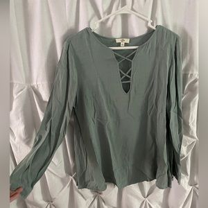 Green long sleeve top